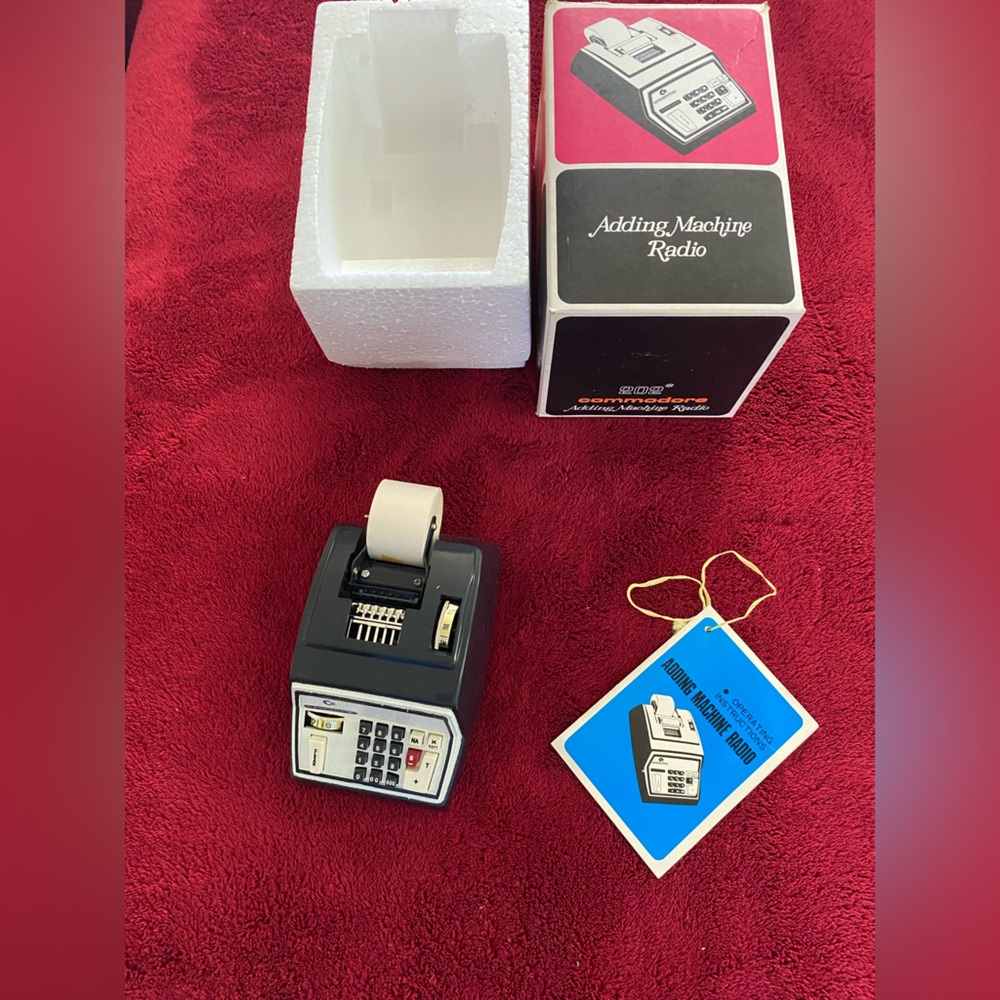 Vintage Novelty 202* Commodore Adding Machine Transistor Radio 1970’s